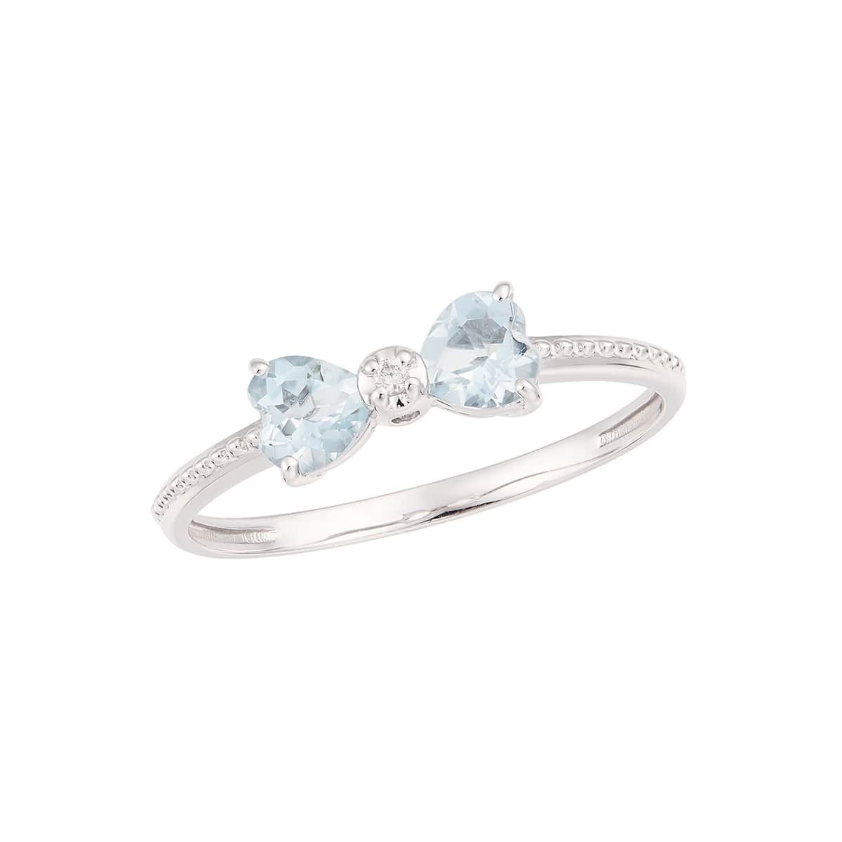 K10ホワイトゴールドアクアマリンリング(RFR379-001)|TSUTSUMI