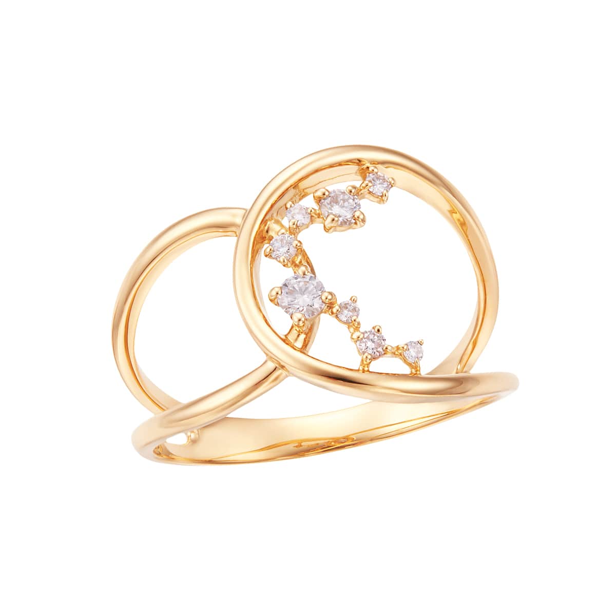 プラチナ/K18イエローゴールドダイヤモンドリング(RFR050-001