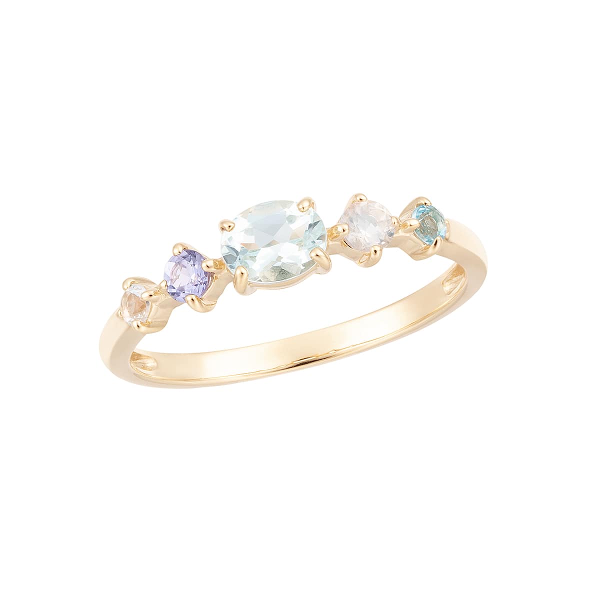 K10イエローゴールドマルチストーンリング(RFR845-002)|TSUTSUMI