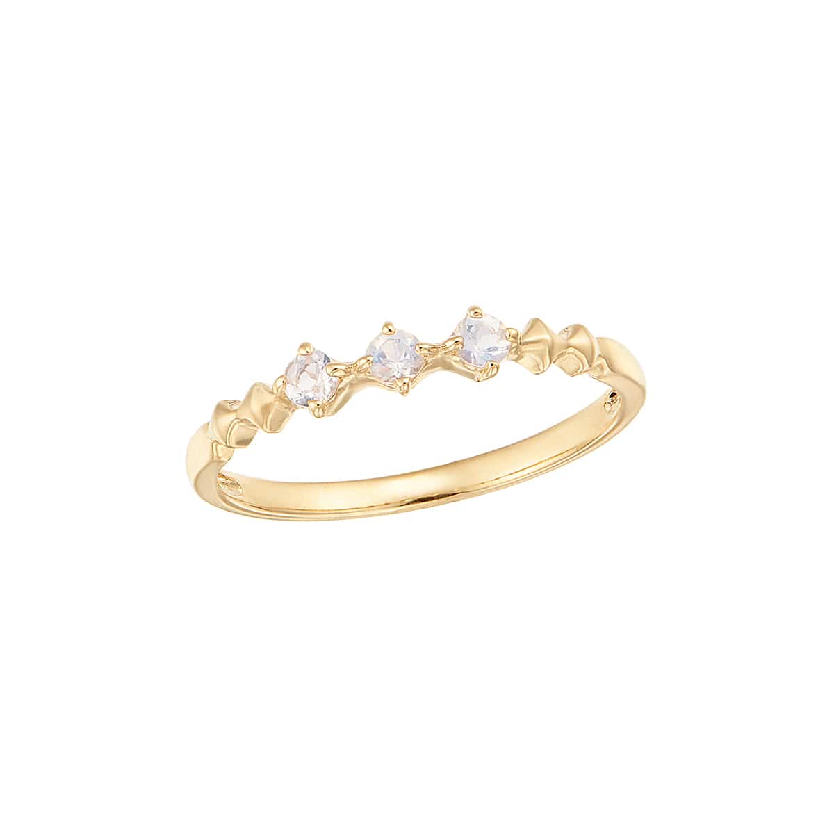 K10イエローゴールドダイヤモンドリング（ピンキーリング）(RFR438