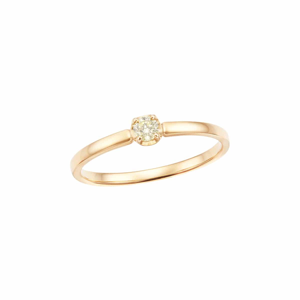 K10イエローゴールドダイヤモンドリング（ピンキーリング）(RFR438