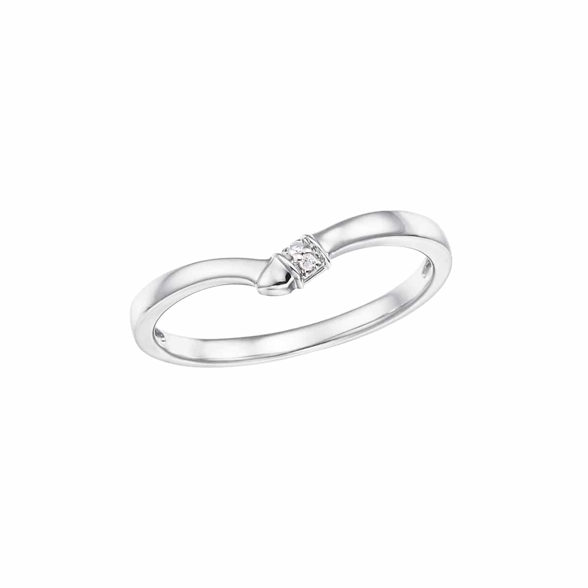 K10ホワイトゴールドダイヤモンドリング（ピンキーリング）(RFR129-001