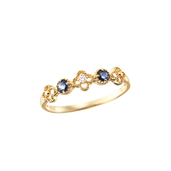 K10イエローゴールドエメラルドリング（ピンキーリング）(RFR839