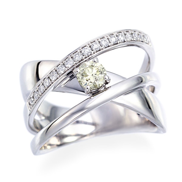 プラチナ鑑定書付ダイヤモンドリング（0.23カラット）(RKR256