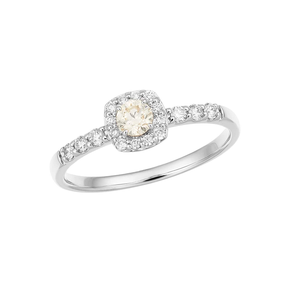 K18イエローゴールド鑑定書付ダイヤモンドリング（0.15カラット