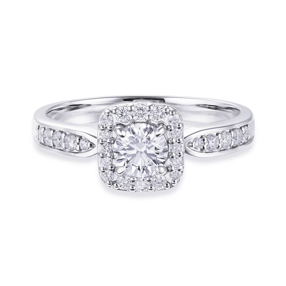 プラチナ鑑定書付ダイヤモンドリング（0.34カラット）(RKR385