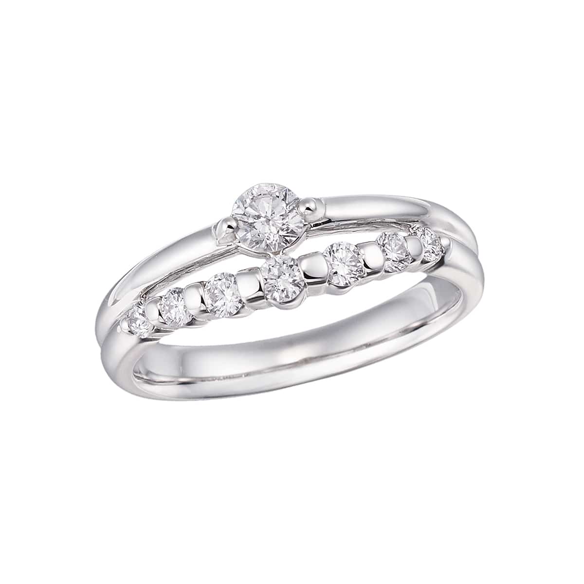 プラチナ鑑定書付ダイヤモンドリング（0.18カラット）(RKR053