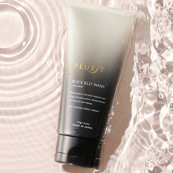 PLUESTブラックジェリーウォッシュ本品51％OFF！角栓吸着炭ジェル洗顔