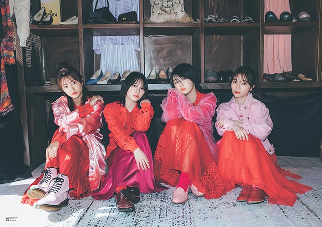 櫻坂46の二期生・田村保乃、藤吉夏鈴、森田ひかる、守屋麗奈が集う
