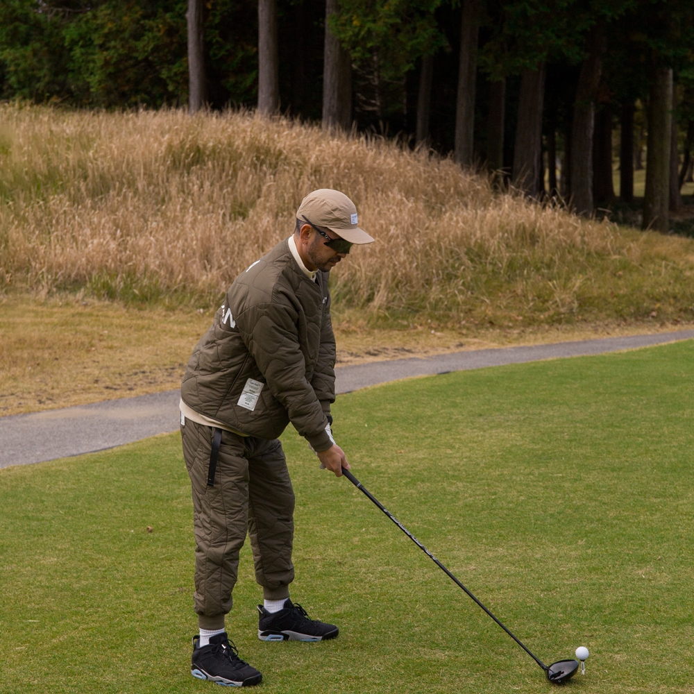 キャプテンズヘルム ゴルフ キルティング ノーカラー ジャケット