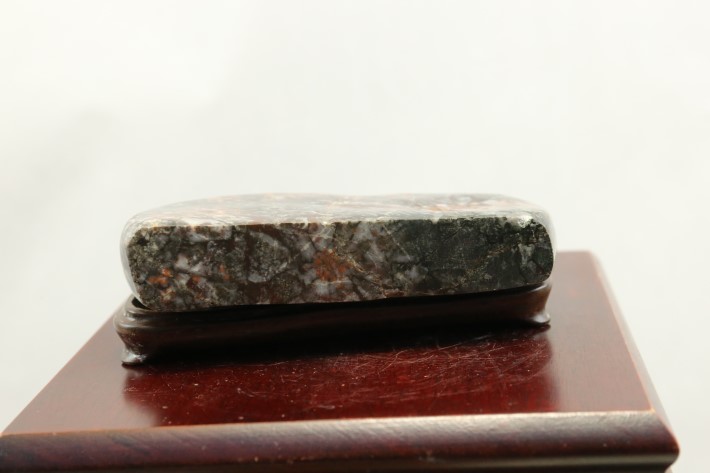 菊花石（台座付) A3660☆根尾谷産 添景 添配 水石 盆石 鑑賞石☆「送料