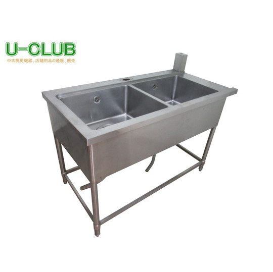 BD2312|2槽ソイルドシンク 食洗右 W1320×D650×H850(BG1000)mm 中古