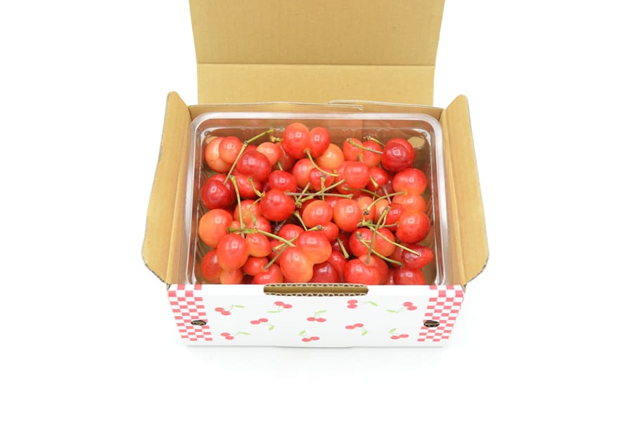 いっしょに食べよ♪双子さくらんぼ佐藤錦約400gバラ詰め