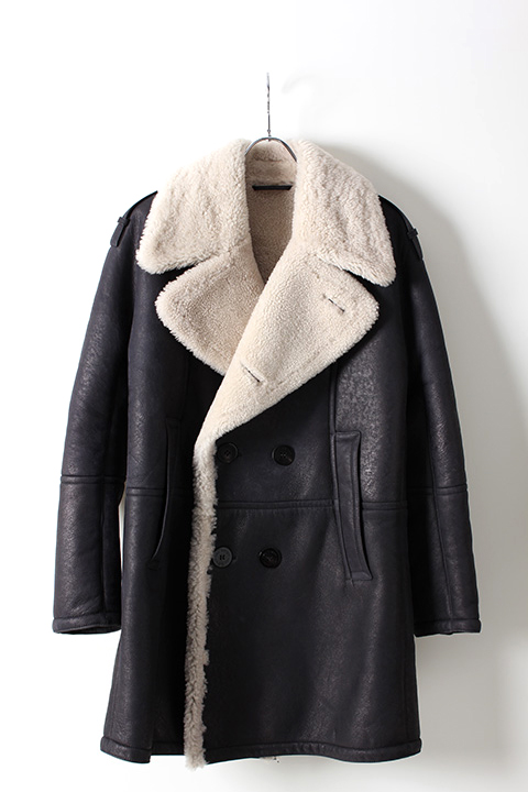 SOLD}Neil Barrett ニールバレット VINTAGE NABUK SHEARLING PEA COAT