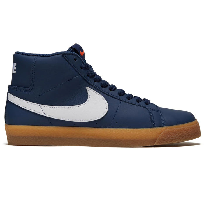 Nike SB Blazer Mid OL - Navy Leather/Gum | Underground Skate Shop