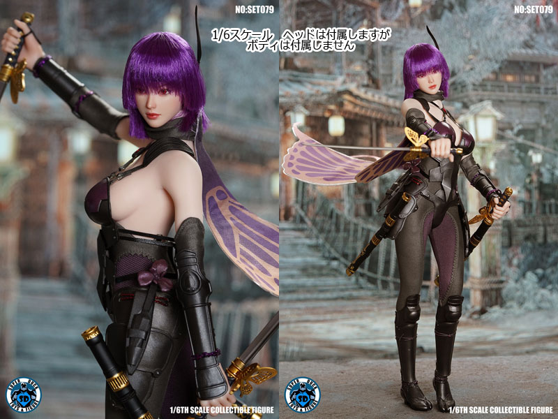 SUPERDUCK】SET079 蝶女忍者 美少女 1/6スケール 女性ヘッド