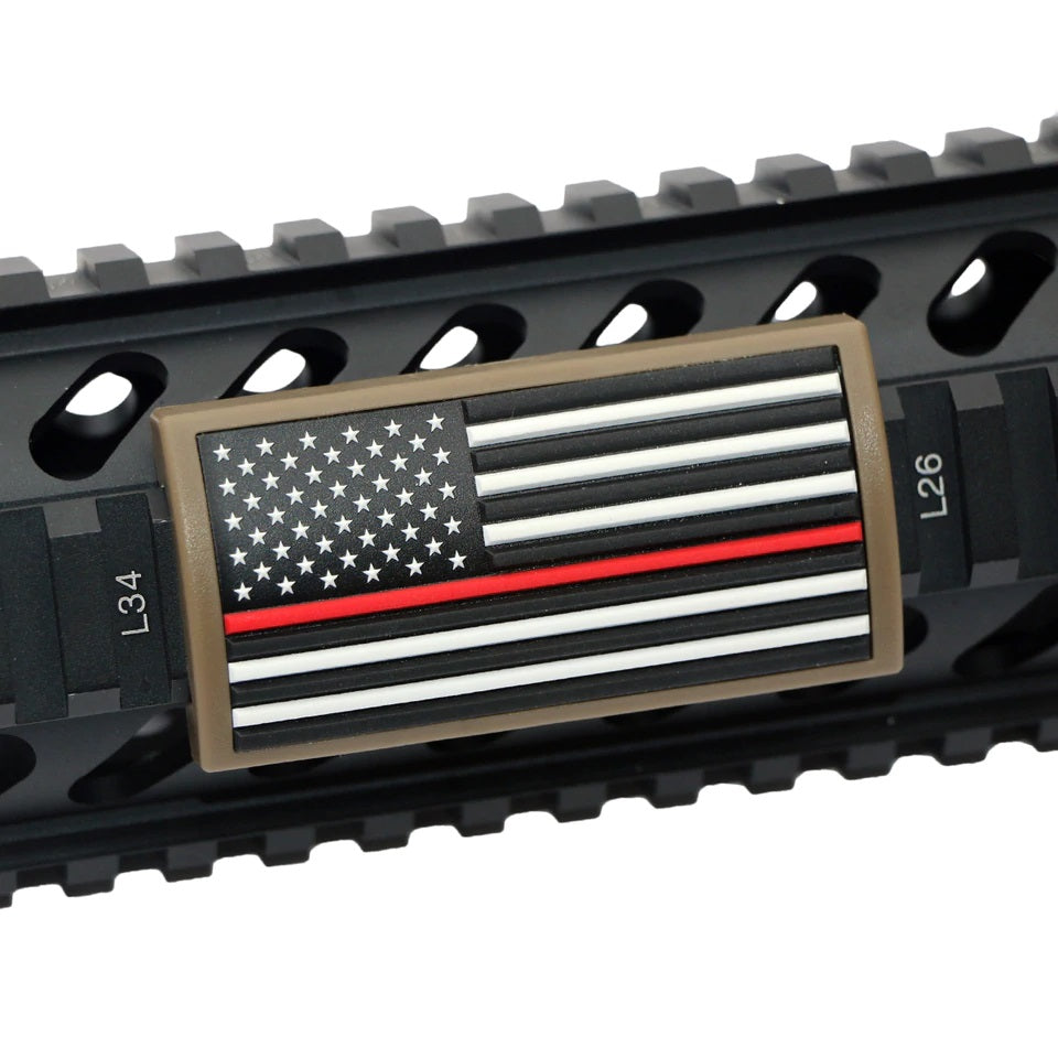 U.S. Flag Red Line Rail Covers - Left Star Field – USAMM