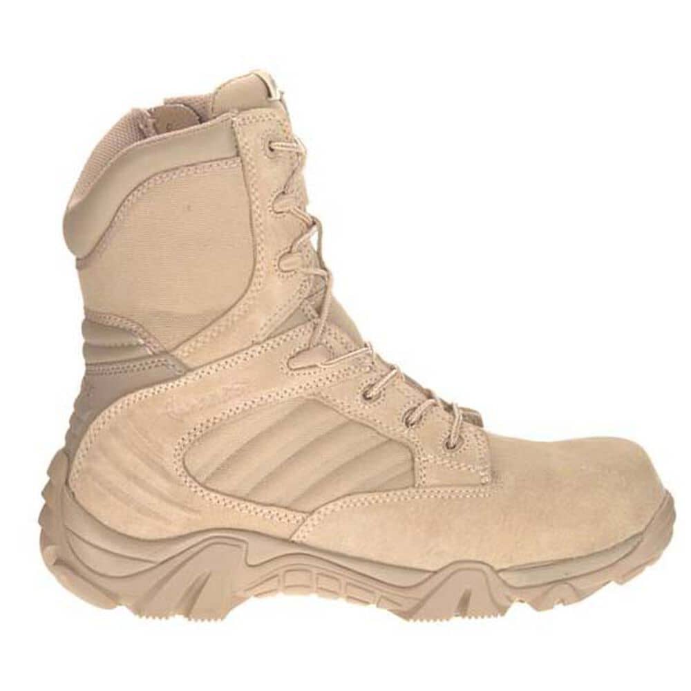 Bates GX-8 Composite Toe Side Zipper Boots Desert Tan