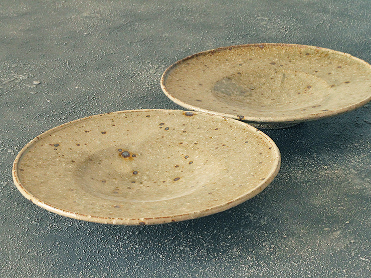 中村哲雄・灰釉リム7寸深皿／大皿/大鉢｜和食器・種類／和食器通販