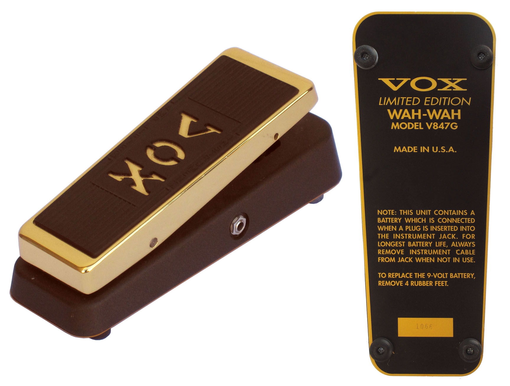 The VOX Showroom -- Vox V847G Limited Edition Gold Wah Wah Pedal
