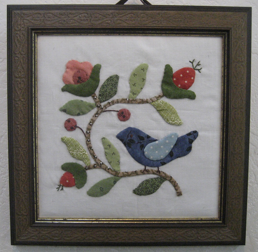 ボルチモア 額キルト（ブルーバード） 【単品最安送料￥250 代引き除く