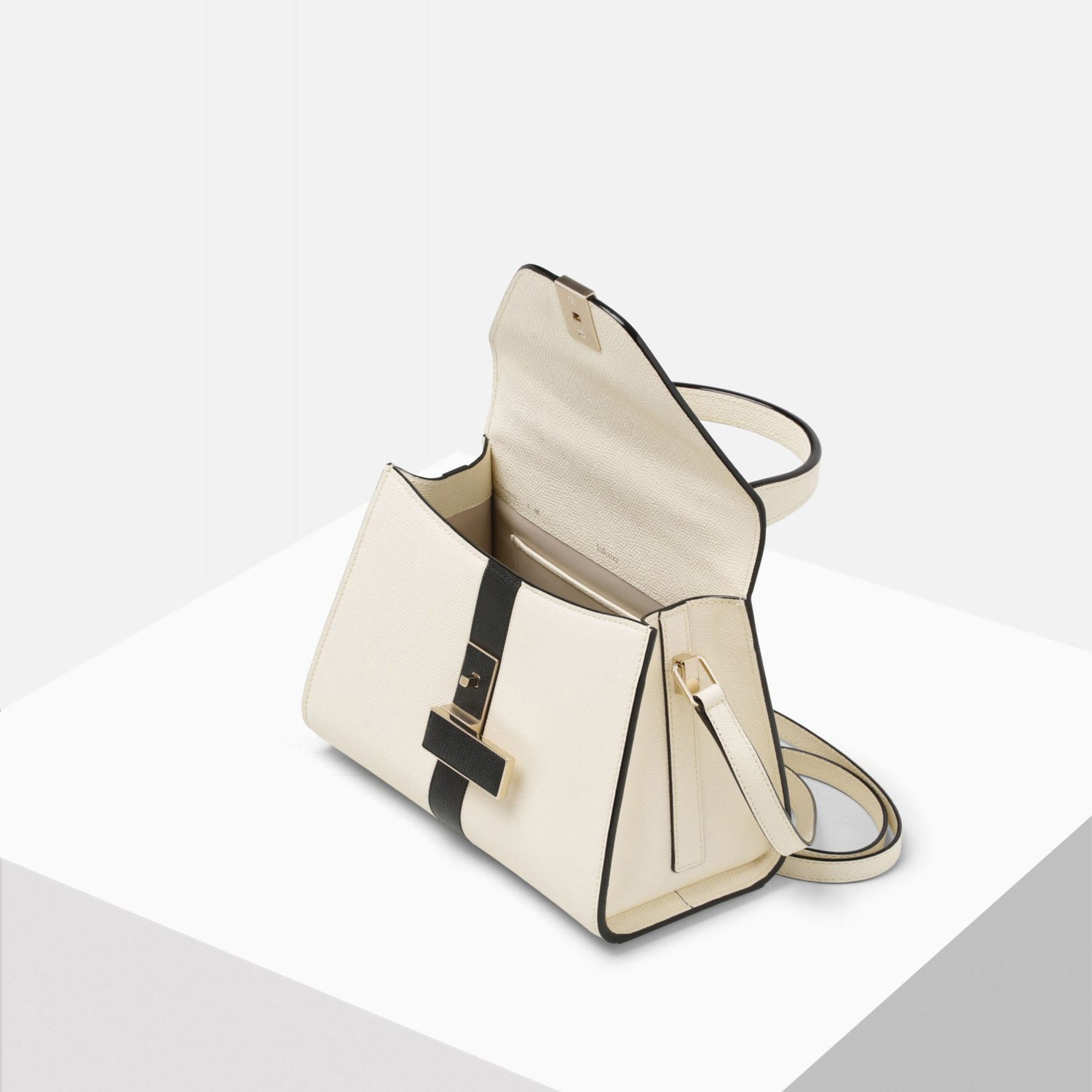 ミニ イジィデ インターシャ ライン バッグ | ホワイト/ブラック