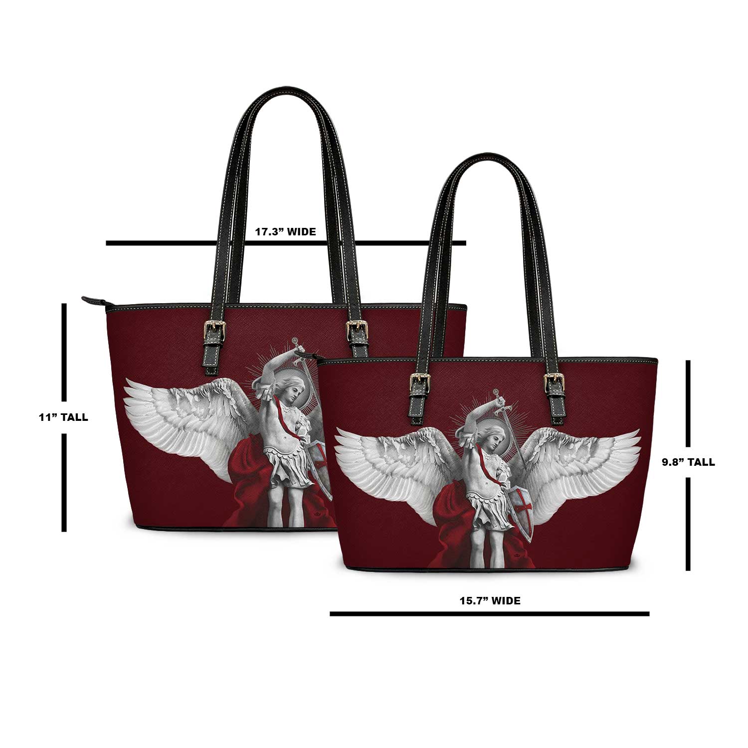 St. Michael the Archangel Tote Bag (Cardinal Red)