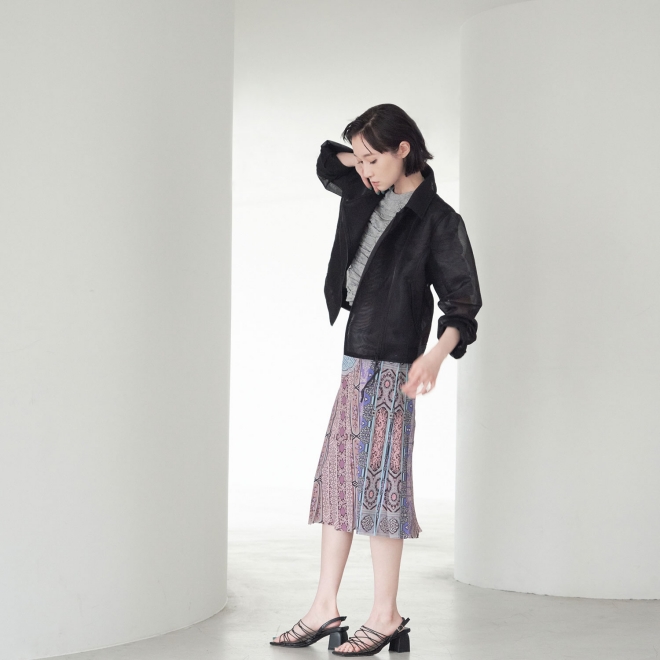 Palace bird printed on stretch net スカート｜VIVIENNE TAM