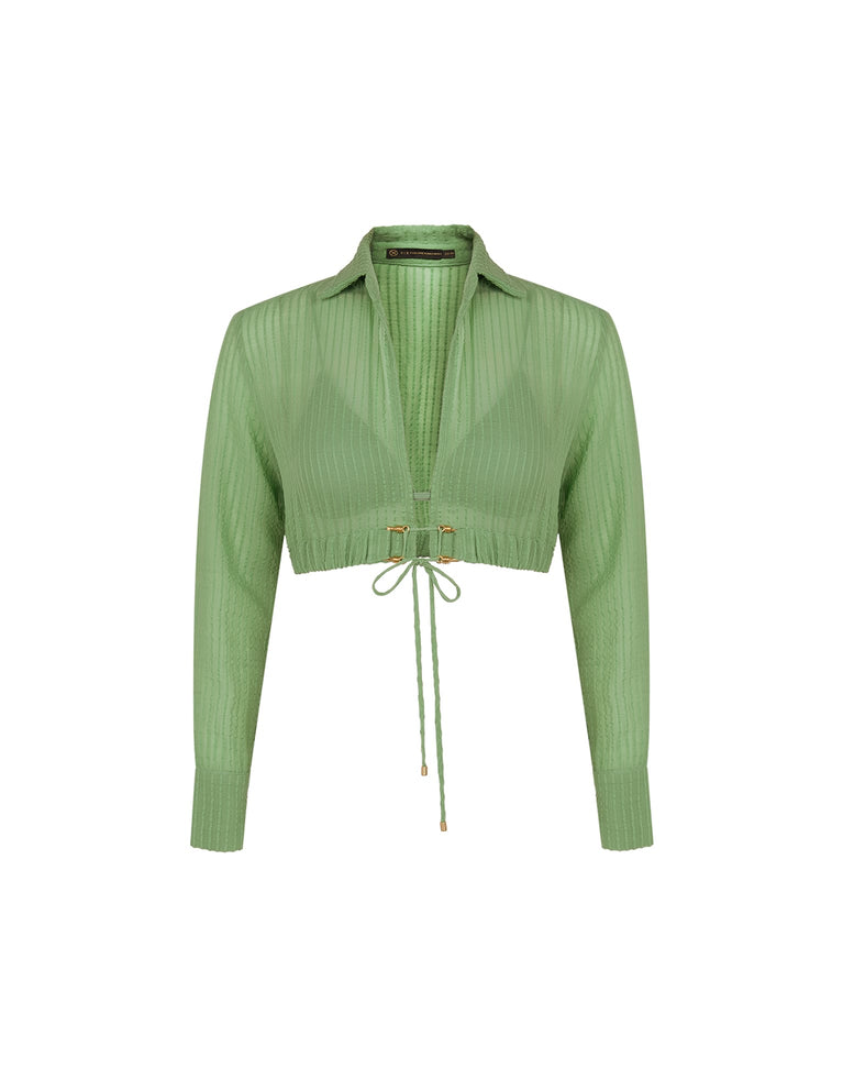 Alexia Detail Blouse (Exchange Only) - Aloe