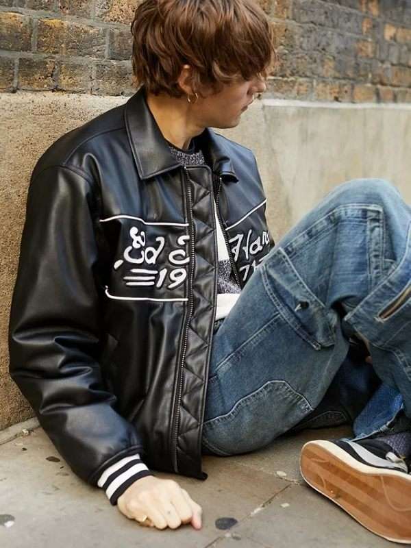 Ed Hardy Black Leather Jacket - Victoria Jacket