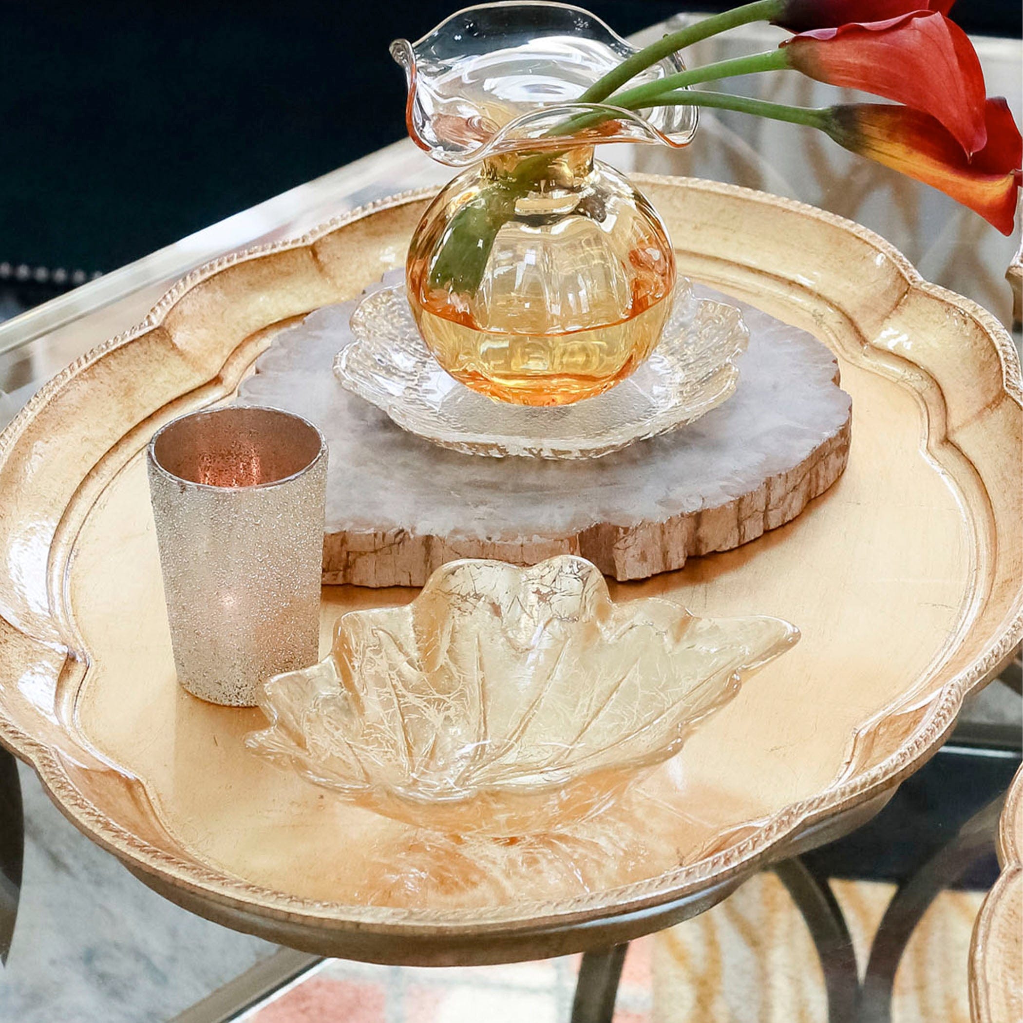 ON AIR Kyne Gold Tray キネ トレイ ゴールド Deki Tray, Gold – High