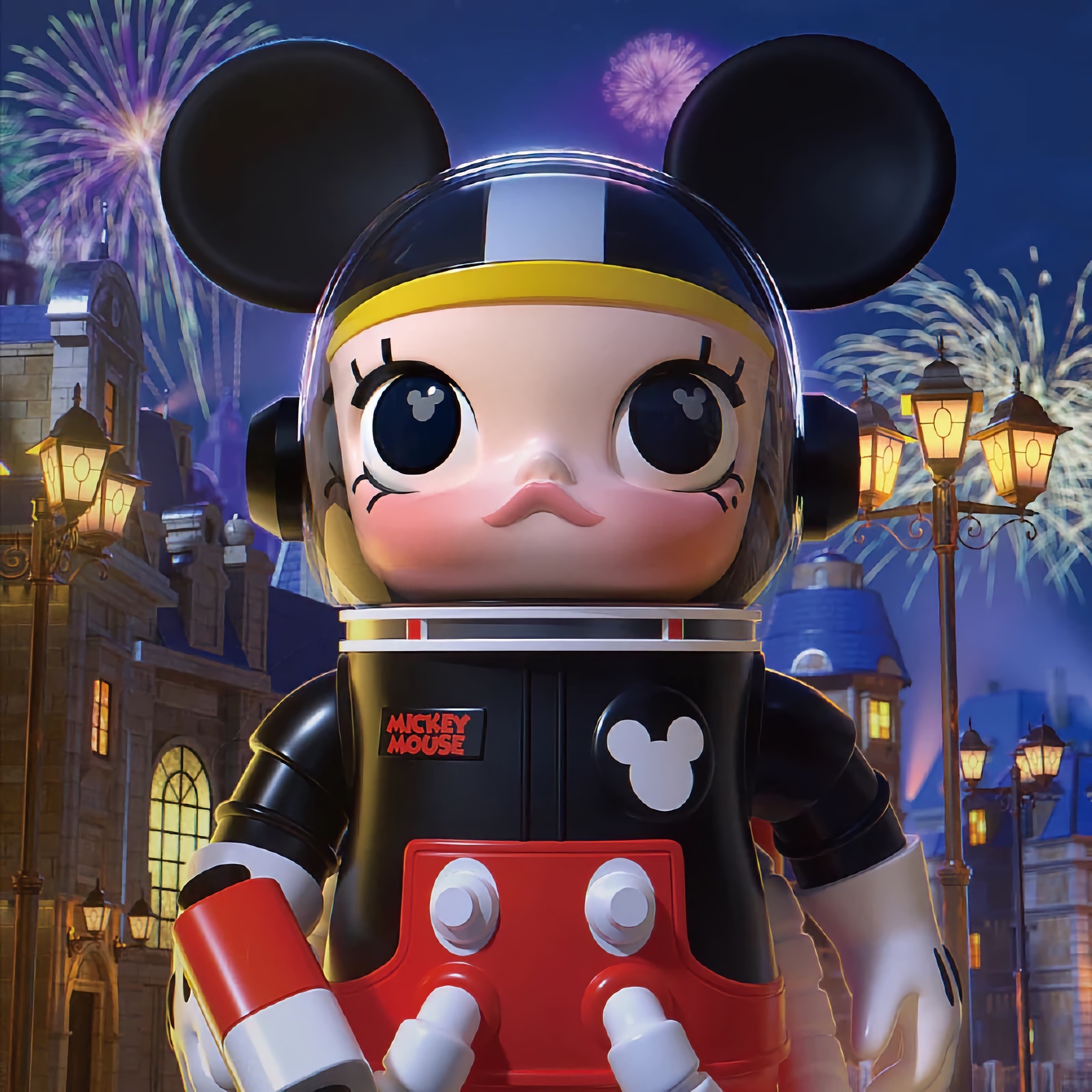 Mega 1000% Space Molly Mickey and Minnie by Kenny Wong x Pop Mart