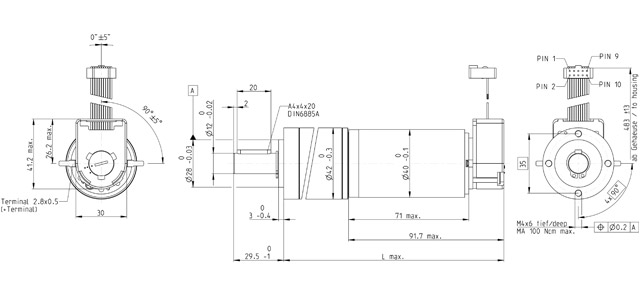 374679 （RE40 150W 24V ＋ GP42C 26:1 + HEDL5540） 【maxon