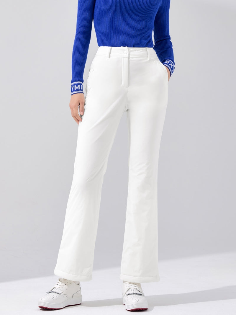 中綿入り フレアパンツ