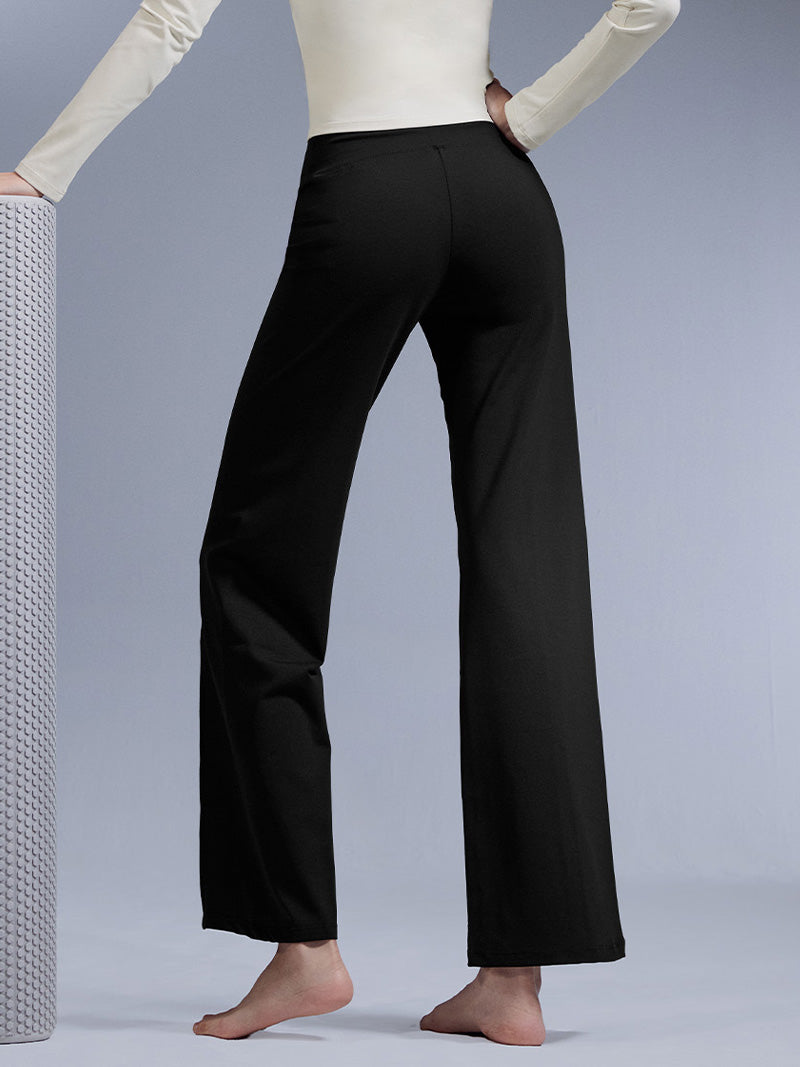 コンフォートファイン ピンタック入り ワイドパンツ ショート丈 & ロング丈