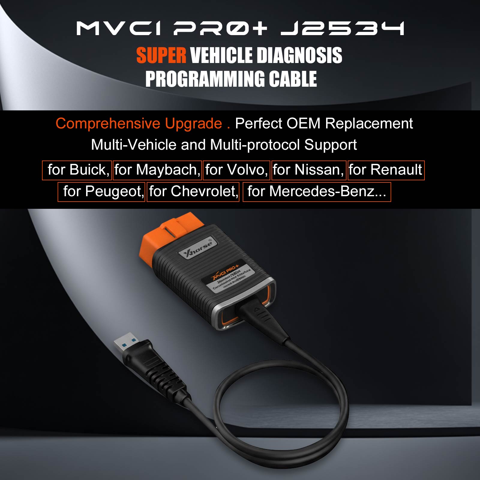 Xhorse XDMVJPGL MVCI PRO+ J2534 Cable New Version Multi-Vehicle