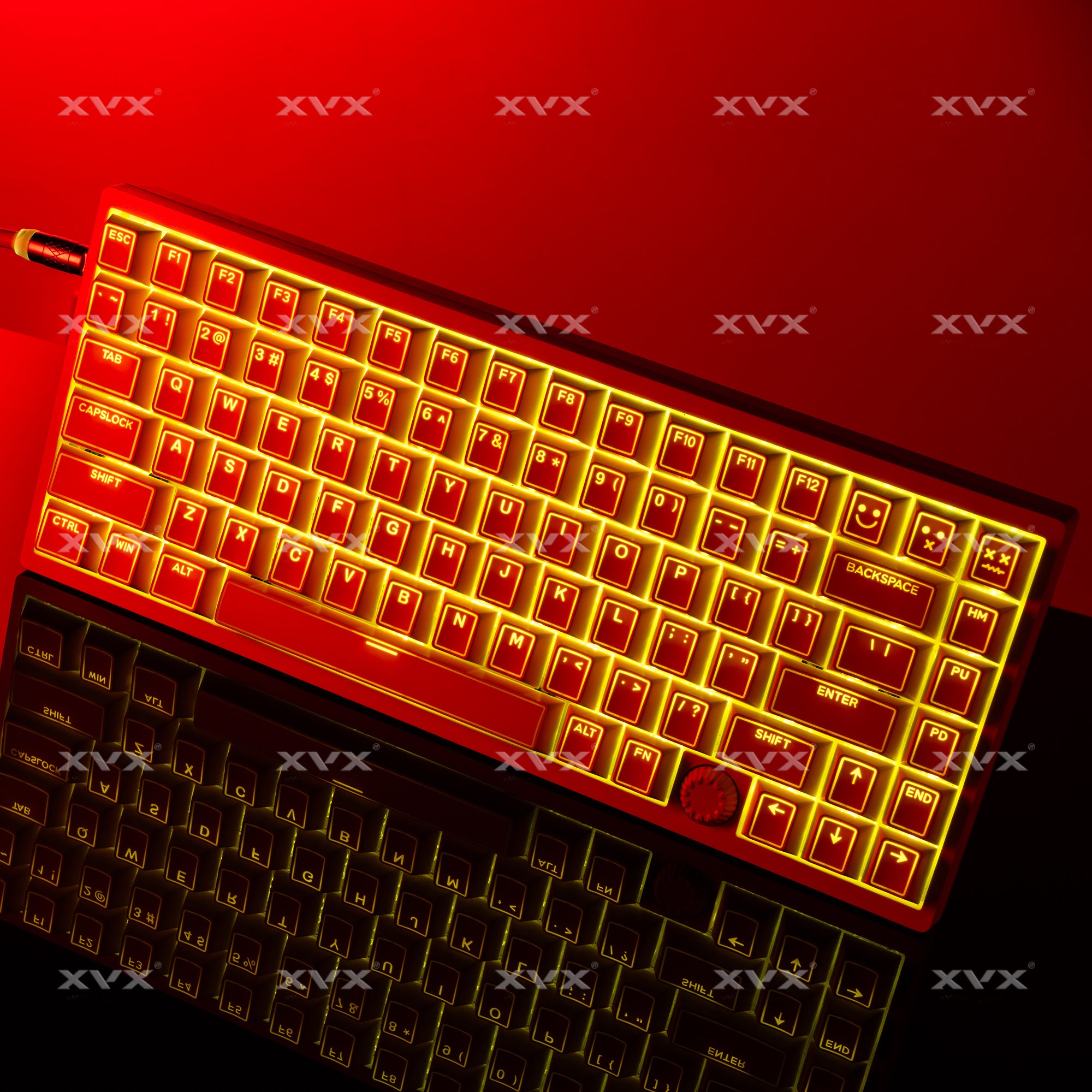 XVX PRISM Shine-Through Double shot Cherry Profile PBT Keycap Set