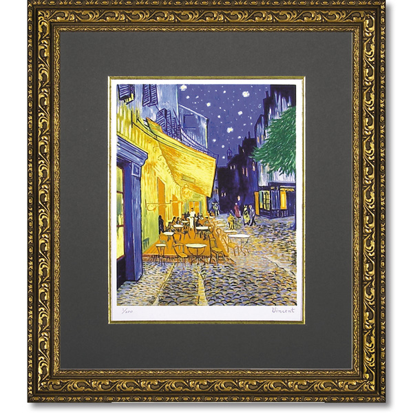 ミュージアムシリーズ(シグレー版画)ゴッホ「夜のカフェテラス