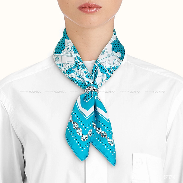 HERMES エルメス スカーフリング 90 シェーヌダンクル レガート ルカデ