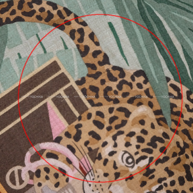 HERMES エルメス スカーフ カレ140 12頭のレオパード ナチュラル