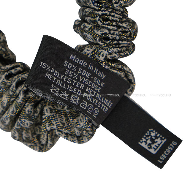 2025年秋冬 CHANEL シャネル ヘアアクセサリー シュシュ ココマーク 黒