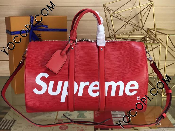 M53419】 ルイヴィトン エピ バッグ LOUIS VUITTON x SUPREME キーポル