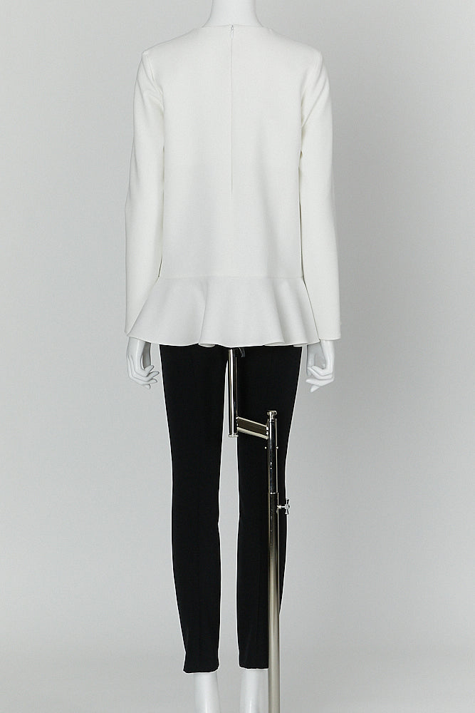 ロングスリーブラッフルヘムパールブラウス– YOKO CHAN