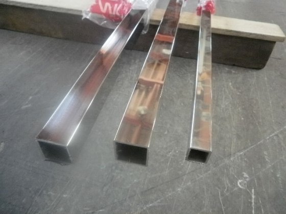 ステンレス 鏡面(#400)研磨 四角パイプSUS304 切り売り 小口販売加工