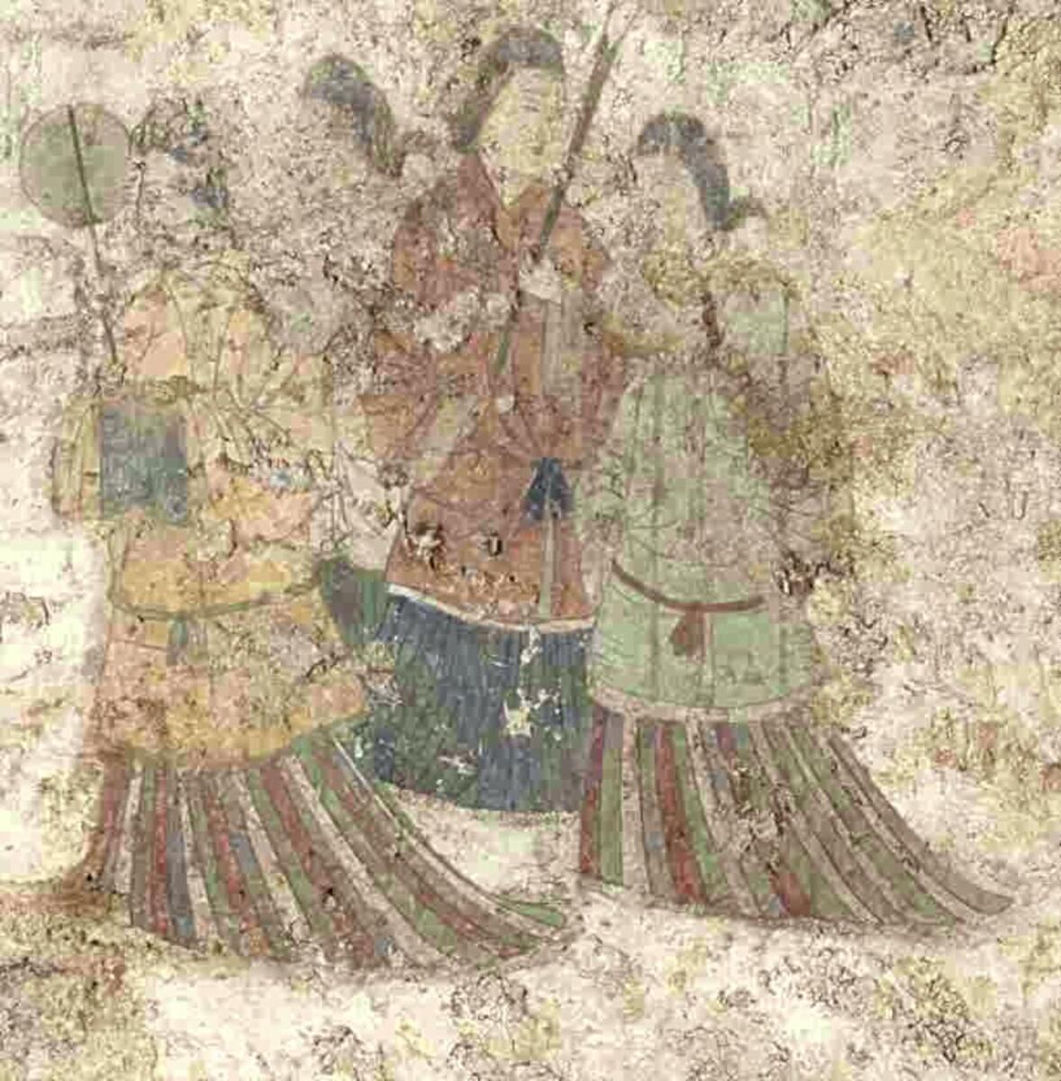 奈良県明日香村 の 高松塚古墳 「 飛鳥美人 」壁画の色料、国内最古か