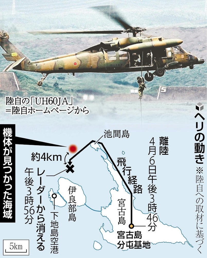 陸自ヘリ墜落直前、エンジン出力が急低下…フライトレコーダーに機長ら