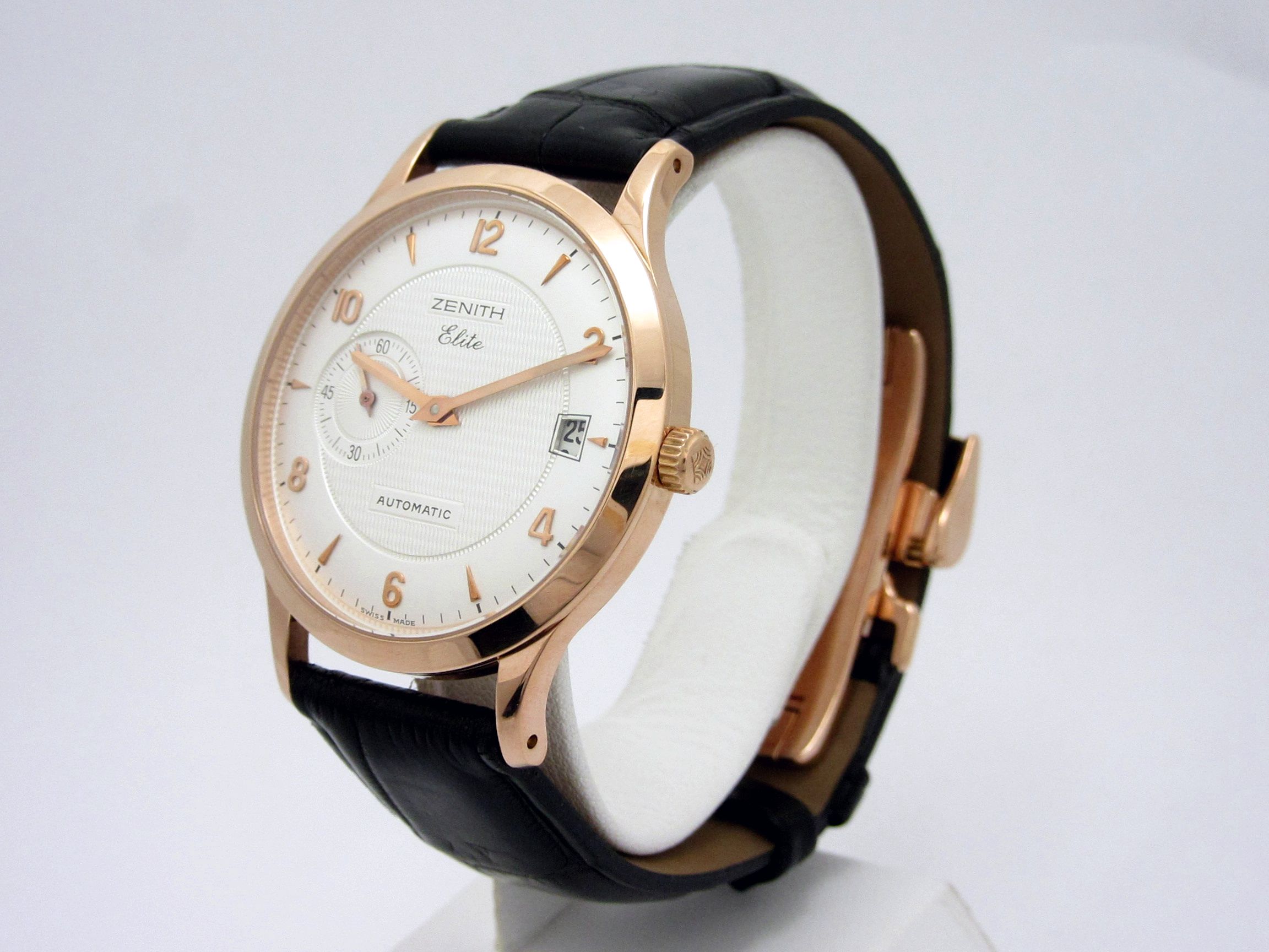 ゼニス ZENITH ”K18PG無垢 エリート” メンズ37mmケース 自動巻機械式
