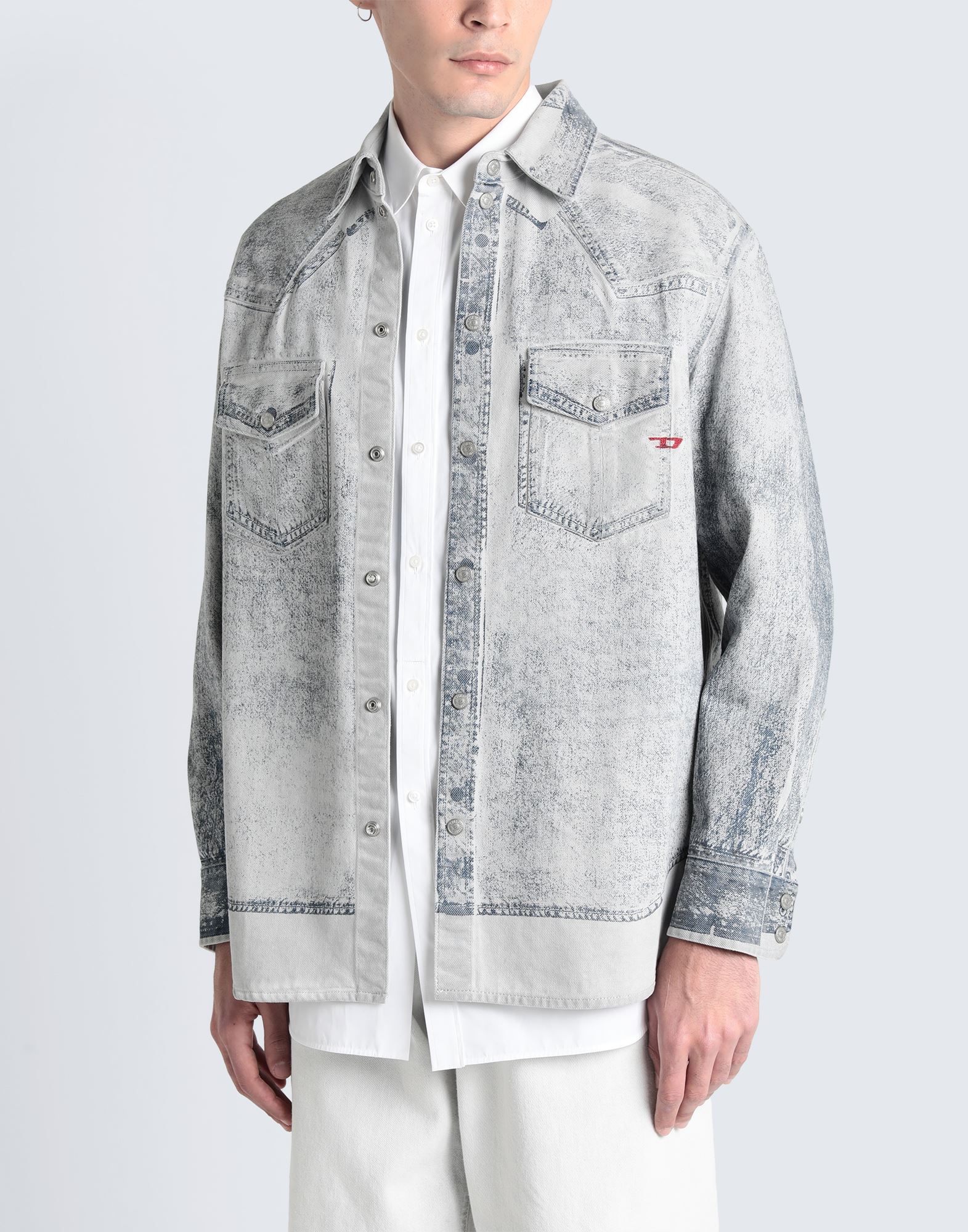 DIESEL シャツ | デニムシャツ ライトグレー メンズ | YOOX