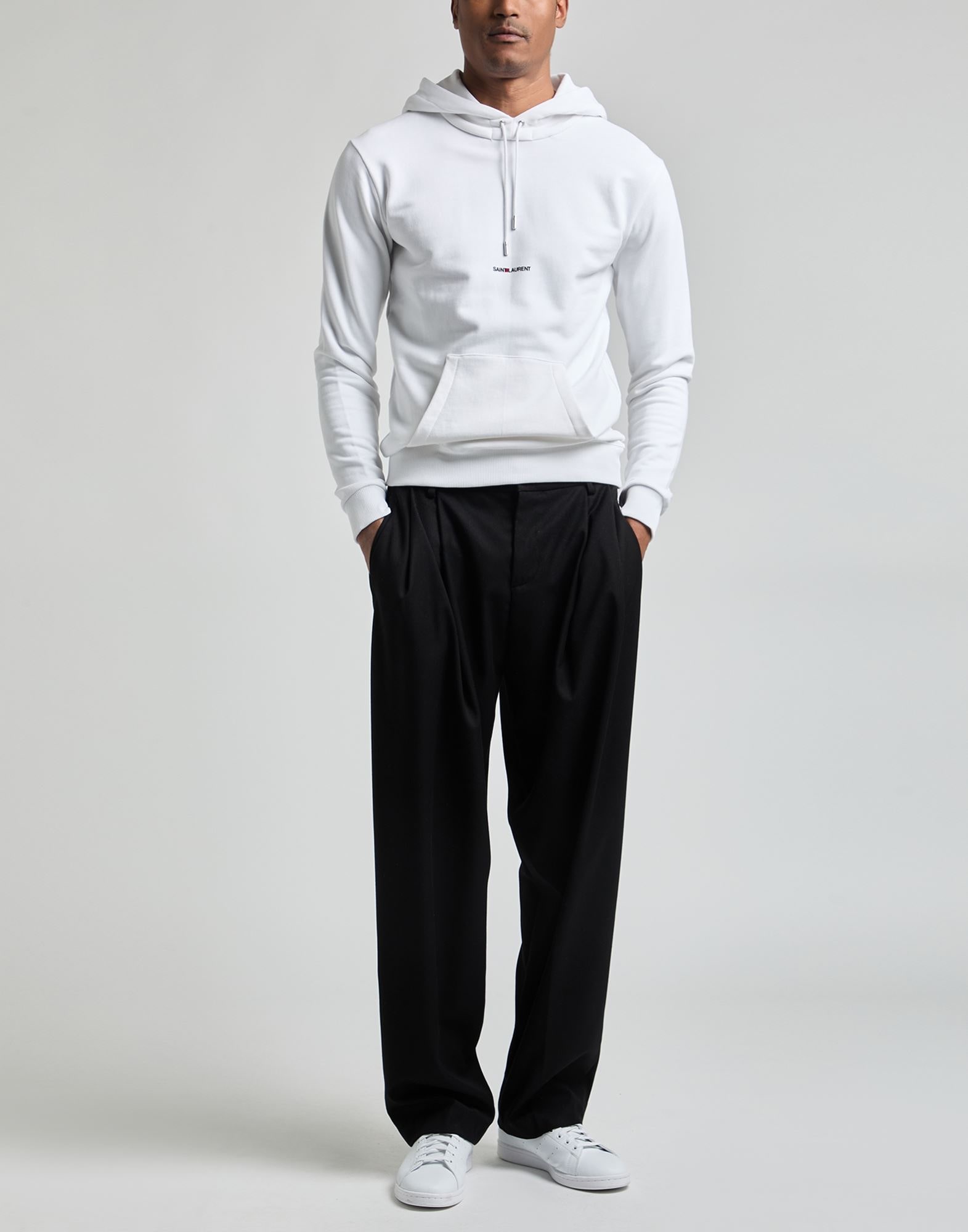SAINT LAURENT Sweaters and Sweatshirts | White Men's Hooded