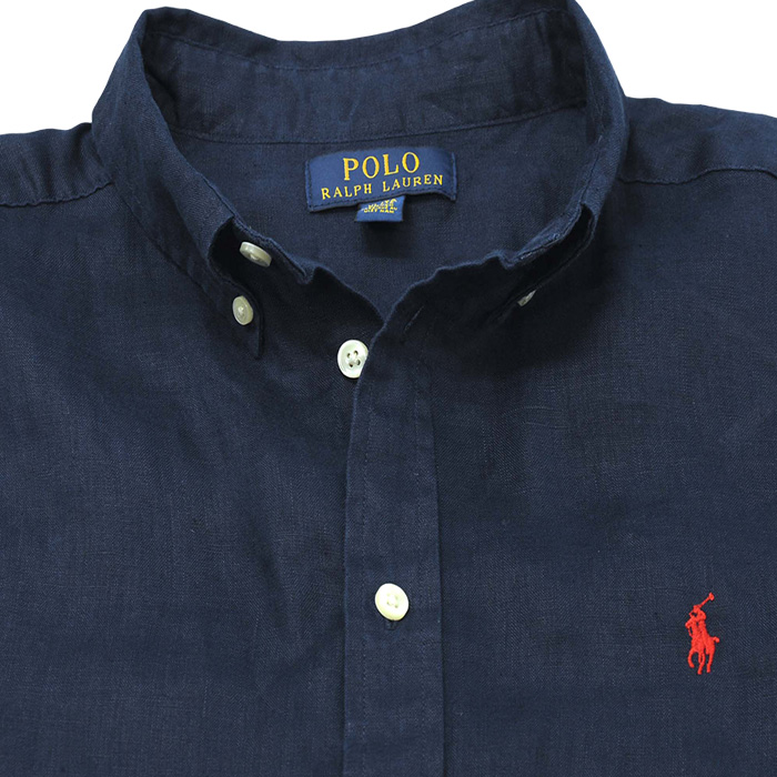 ポロ ラルフローレン ボーイズ 長袖リネン ボタンダウンシャツ